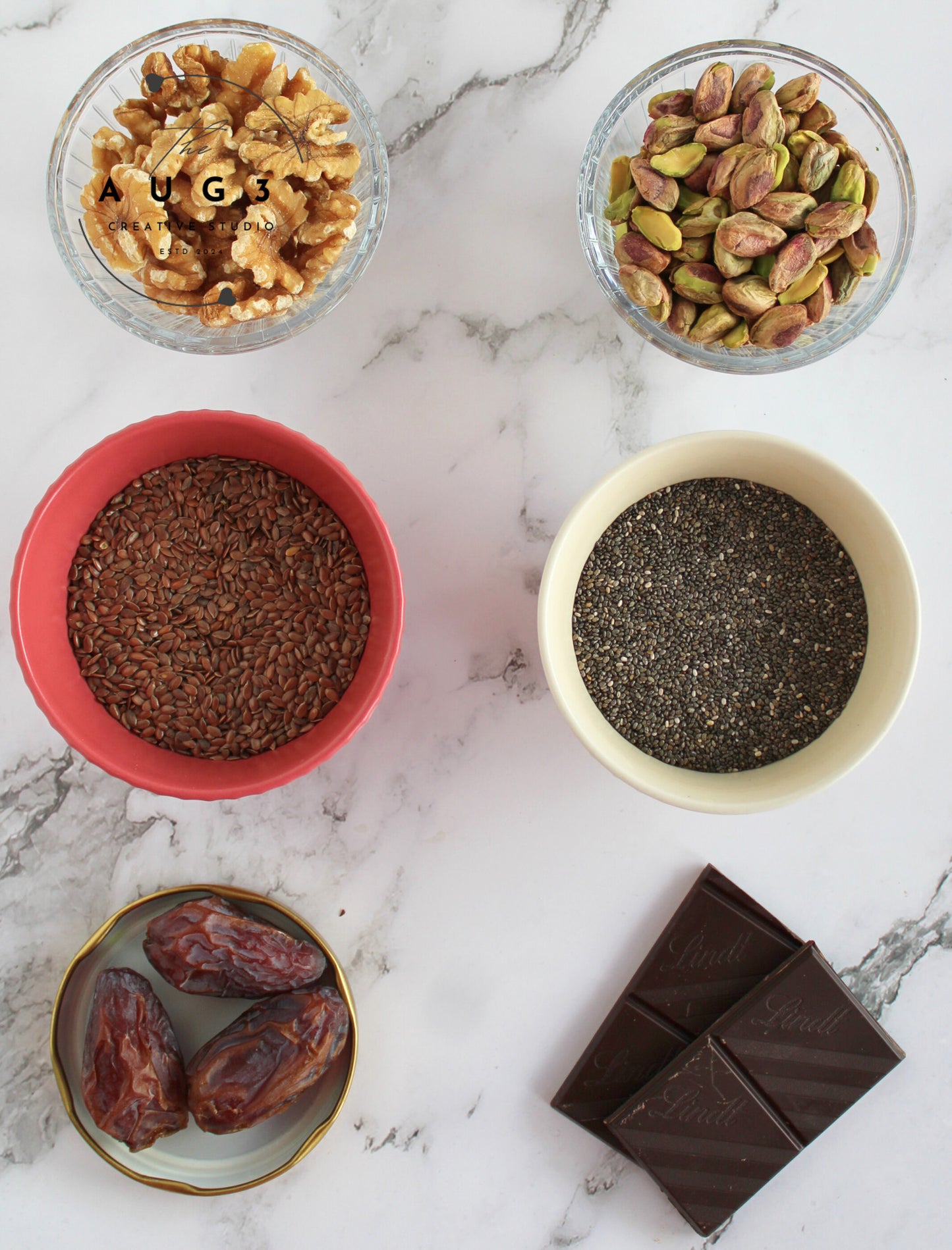 Brain Boost Bliss Balls with Pistachios, Walnuts & Dark Chocolate- Set 1 of 3