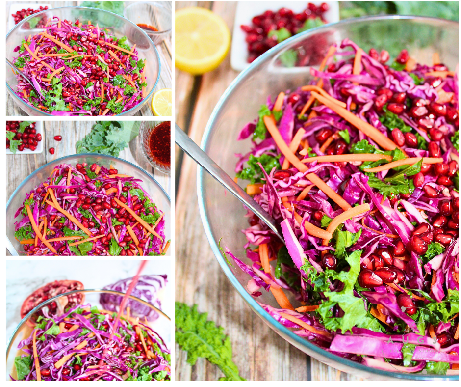 Winter salad with Kale and Red Cabbage- Set 2 of 3