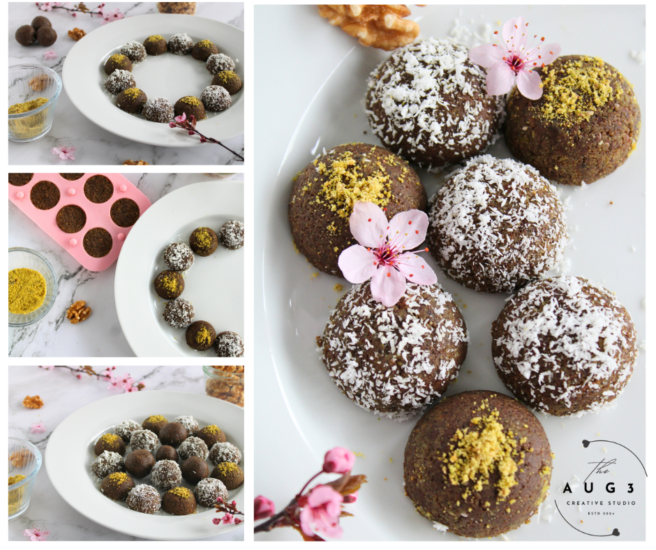 Brain Boost Bliss Balls with Pistachios, Walnuts & Dark Chocolate- Set 1 of 3