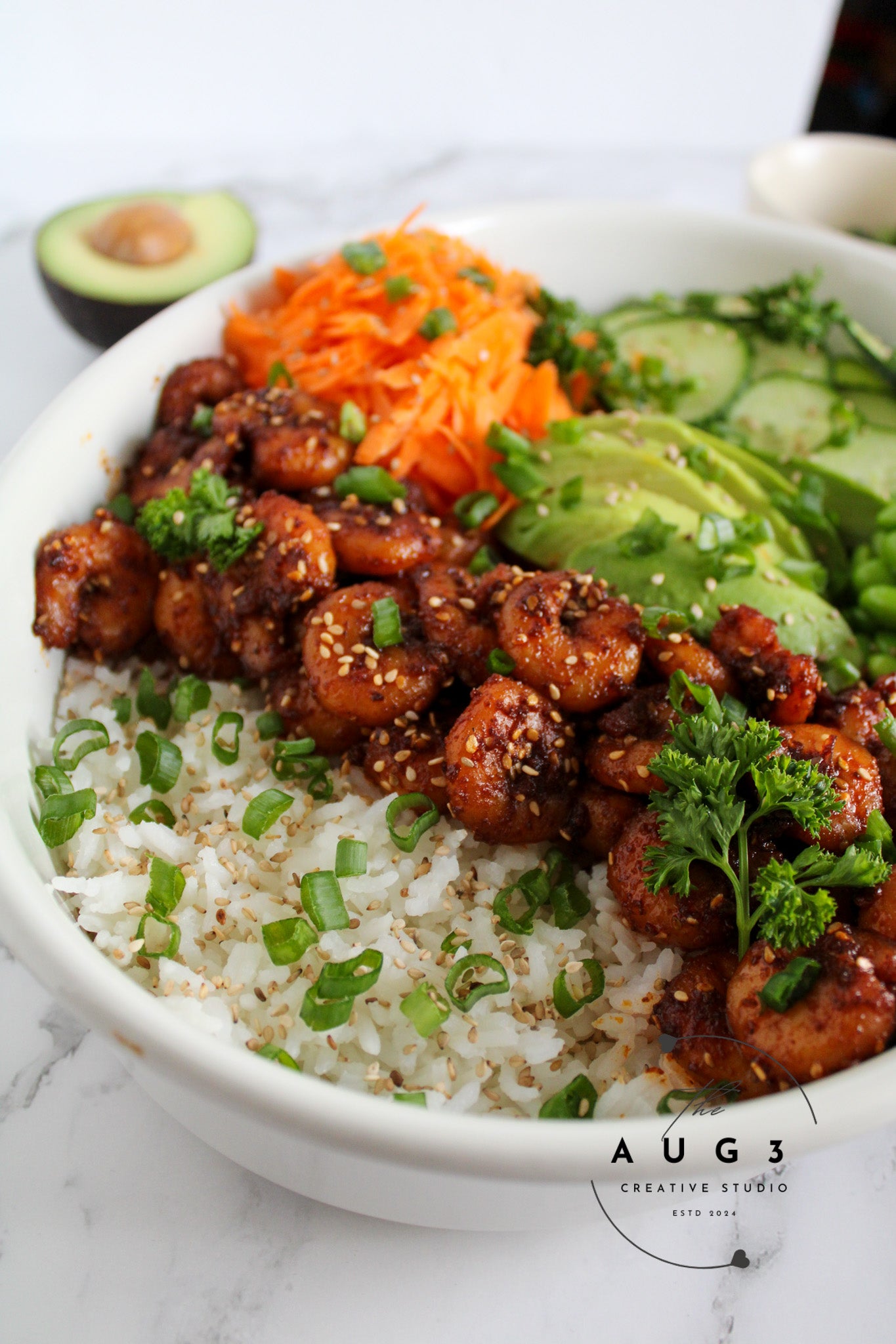 20-Minute High-Protein Shrimp Rice Bowl