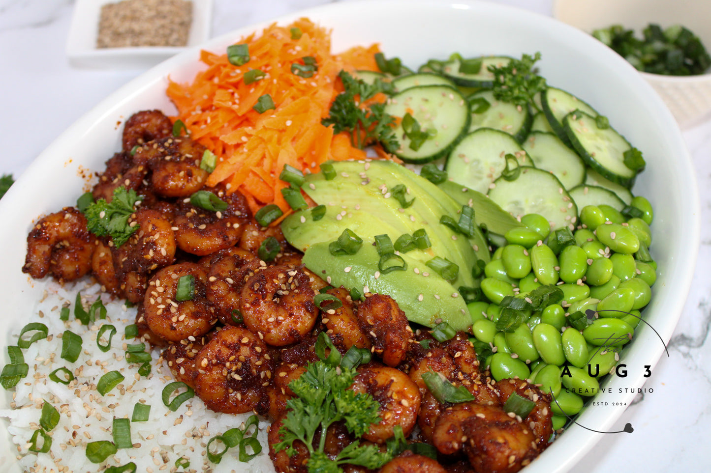 20-Minute High-Protein Shrimp Rice Bowl