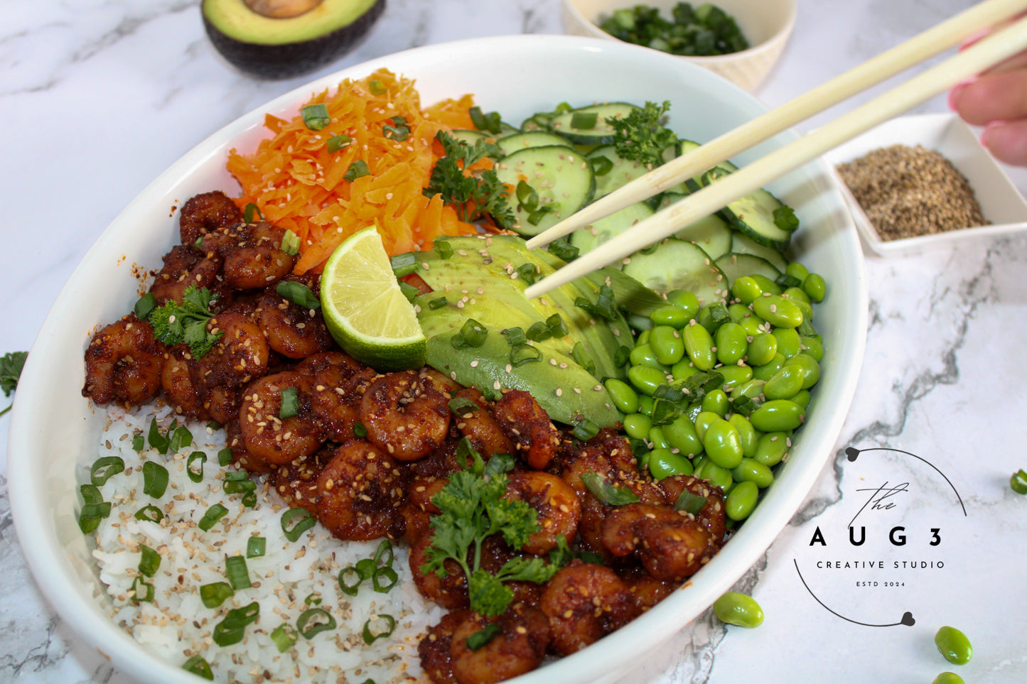 20-Minute High-Protein Shrimp Rice Bowl