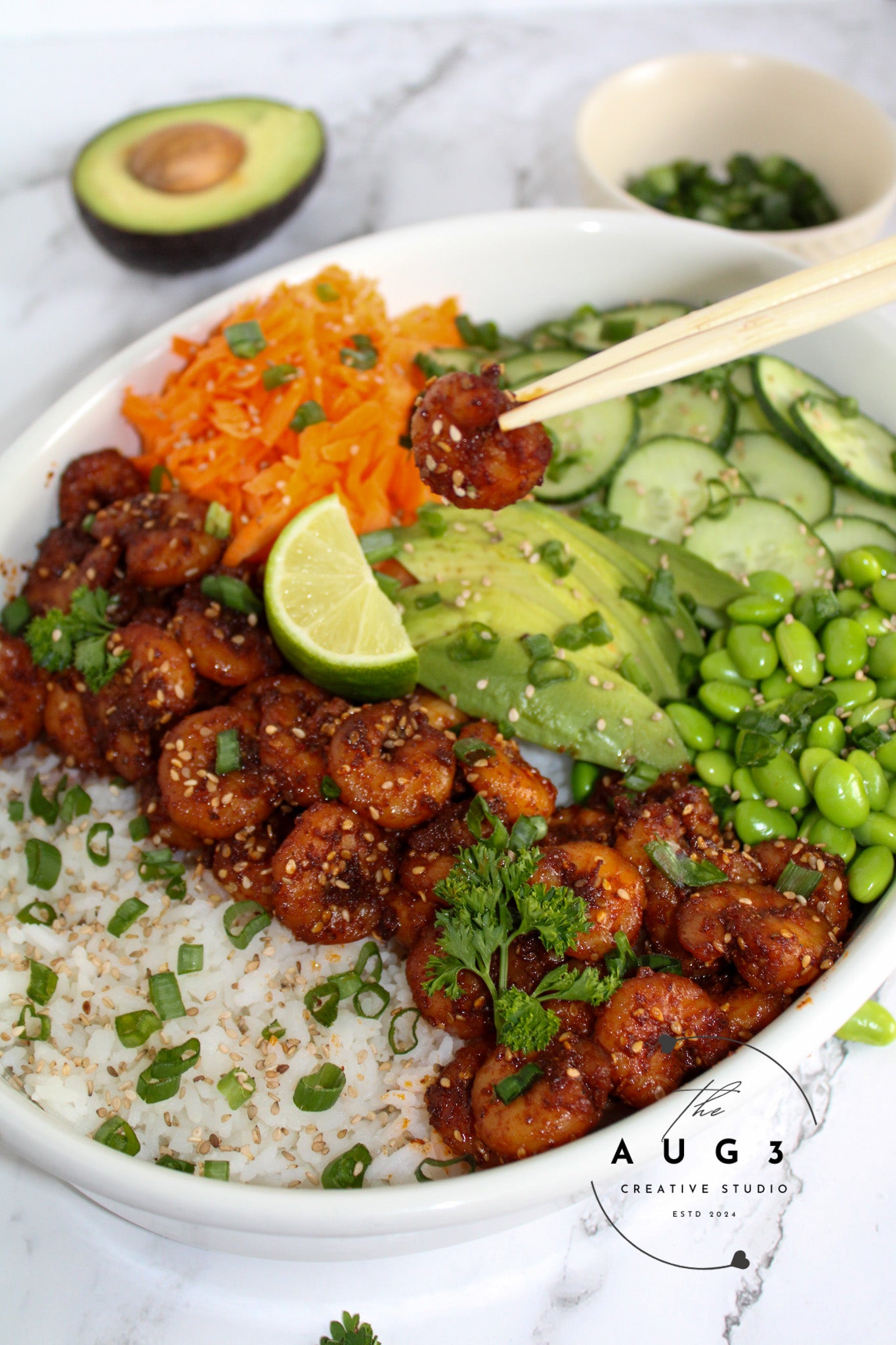 20-Minute High-Protein Shrimp Rice Bowl