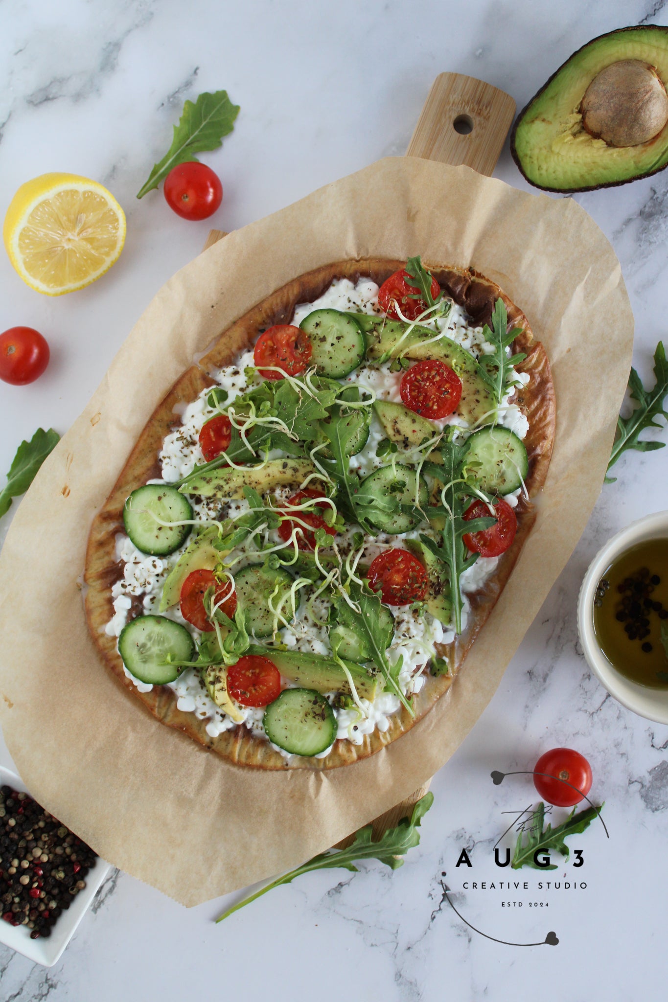 High Protein Cottage Cheese Flatbread