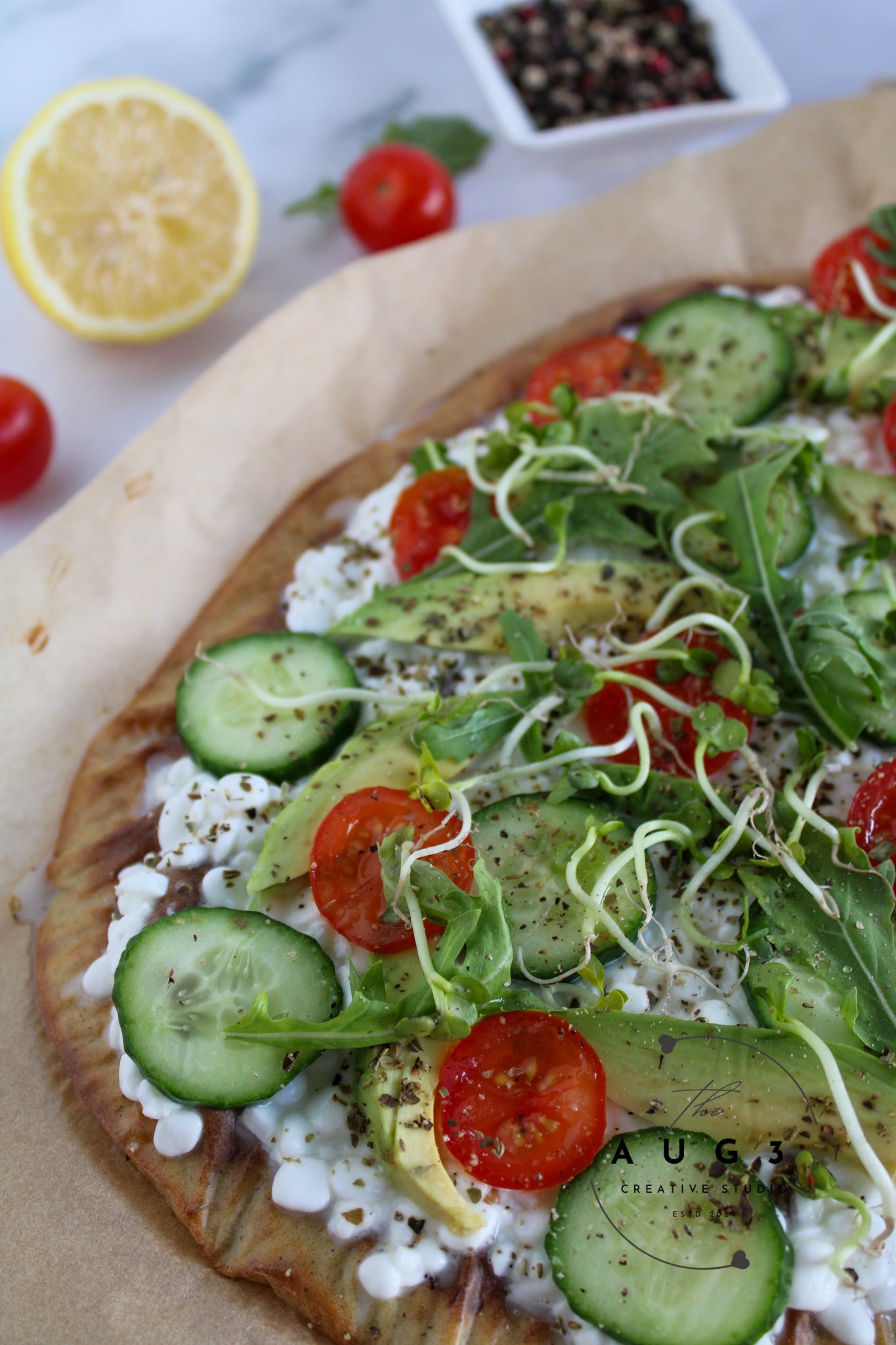 High Protein Cottage Cheese Flatbread