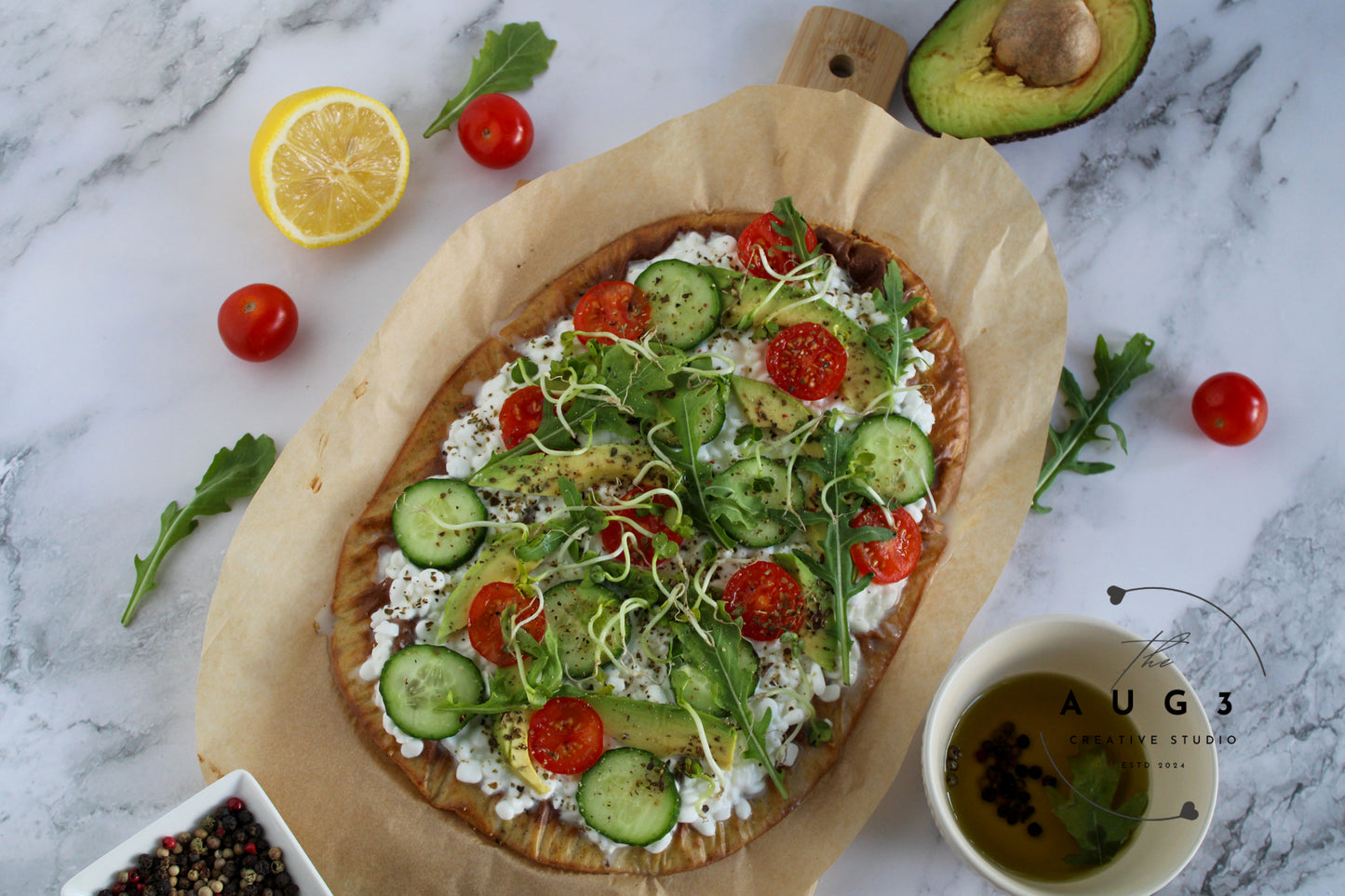 High Protein Cottage Cheese Flatbread