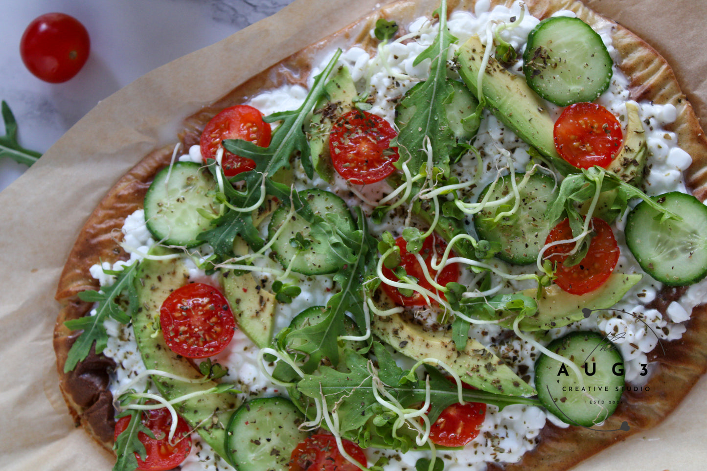 High Protein Cottage Cheese Flatbread