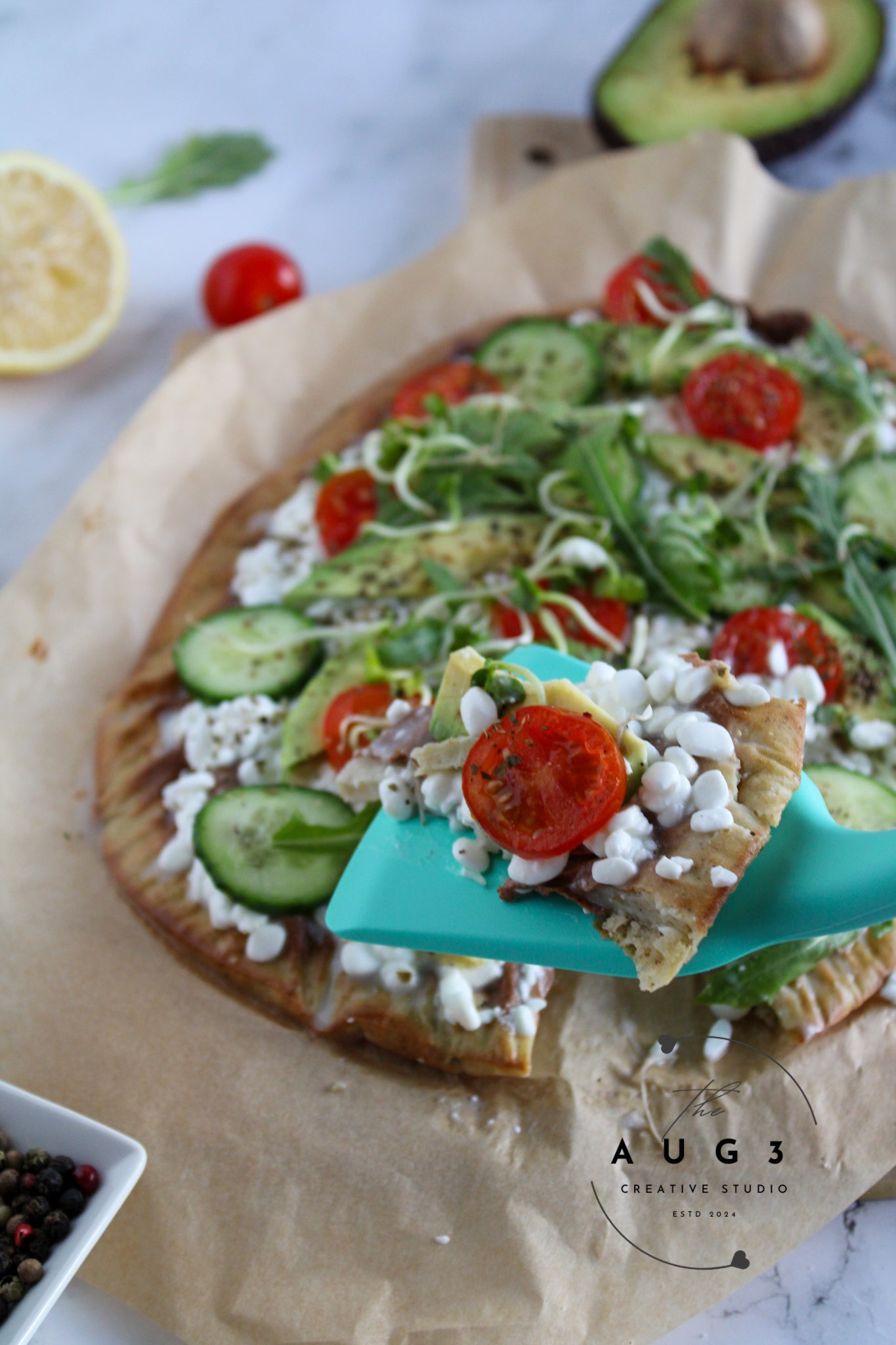High Protein Cottage Cheese Flatbread