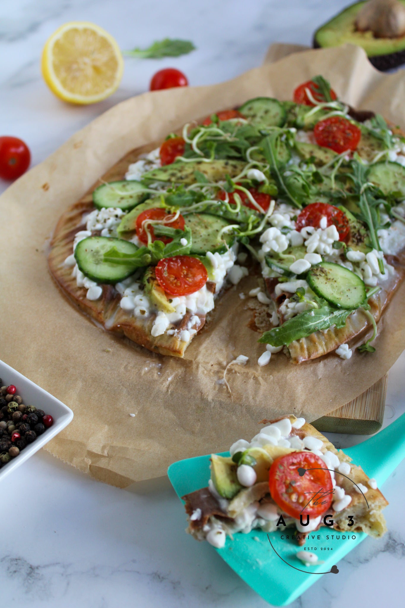 High Protein Cottage Cheese Flatbread