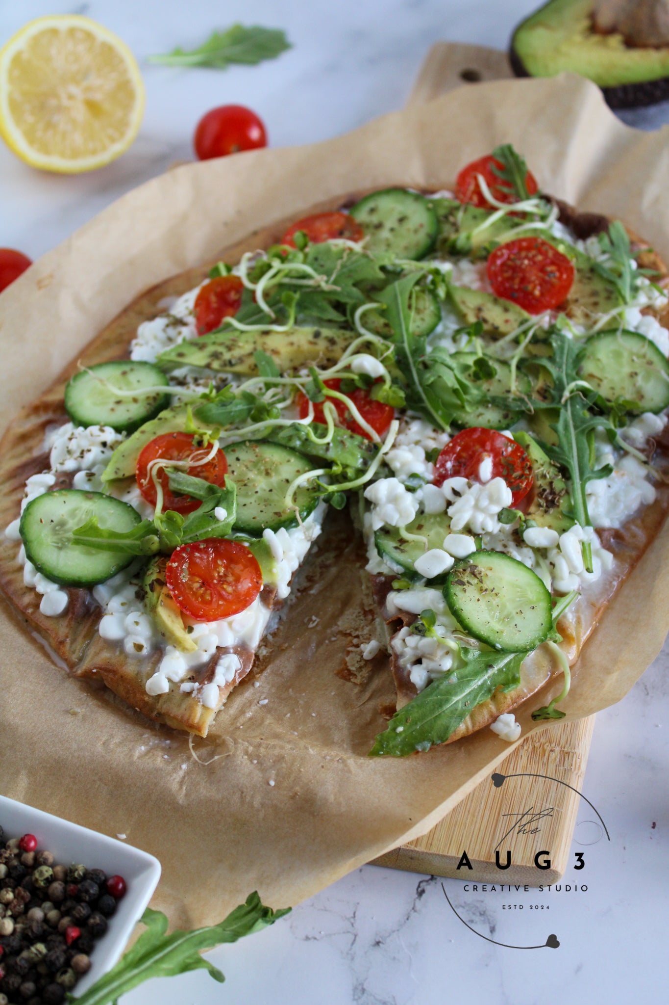 High Protein Cottage Cheese Flatbread