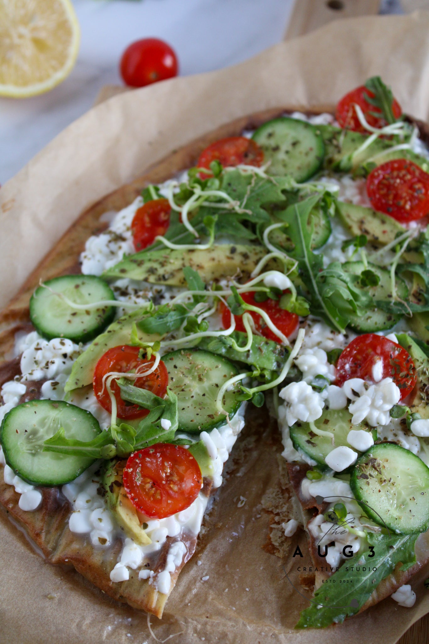 High Protein Cottage Cheese Flatbread