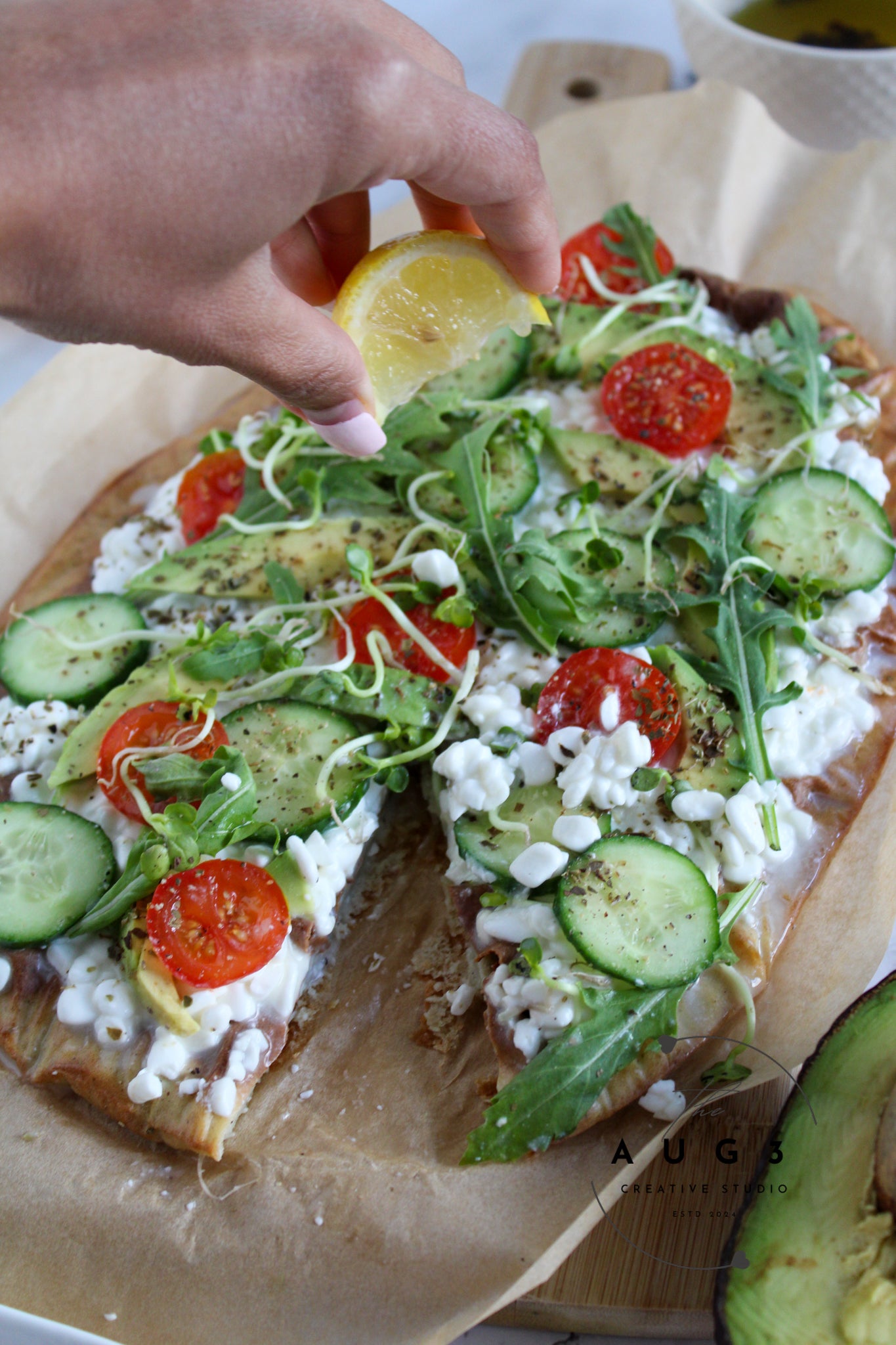 High Protein Cottage Cheese Flatbread