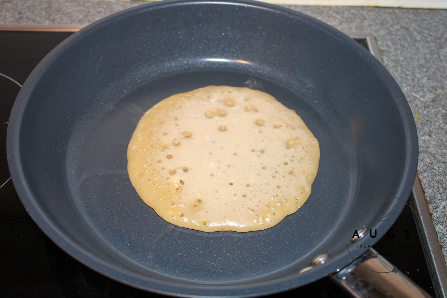 High-Protein Lemon Blueberry Cottage Cheese Pancakes
