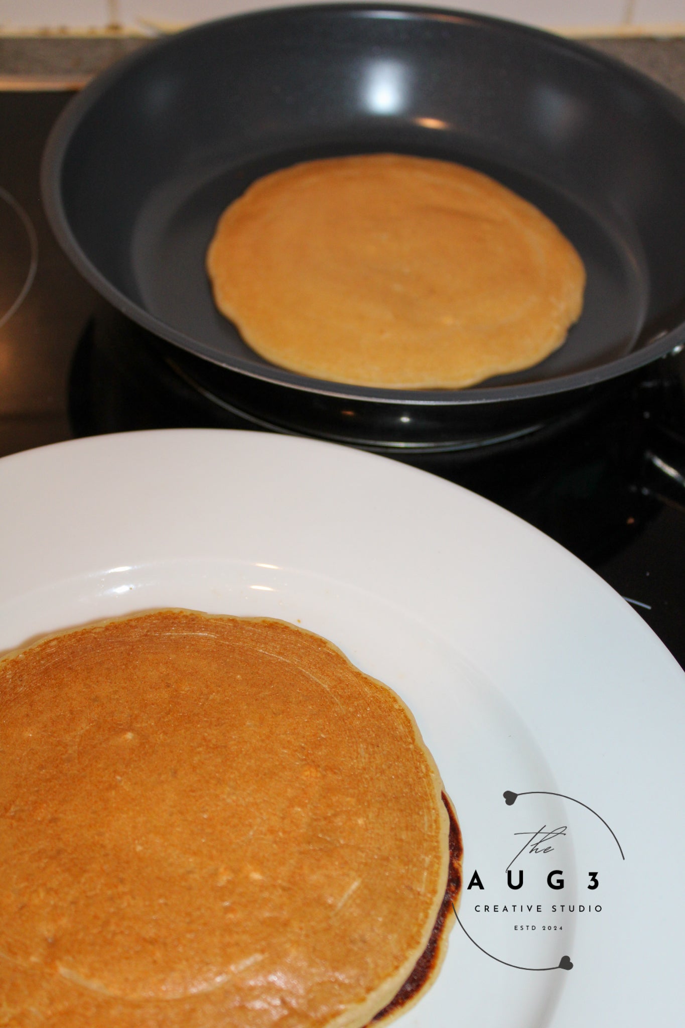 High-Protein Lemon Blueberry Cottage Cheese Pancakes