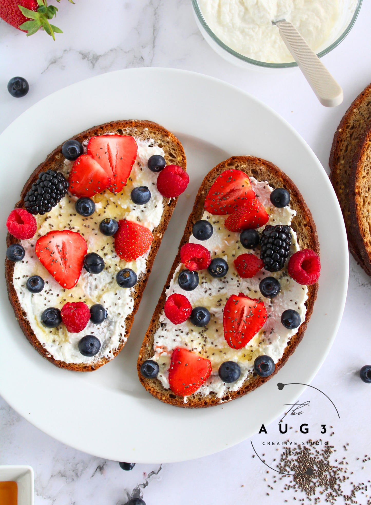 Whipped Cottage Cheese Toast- Sweet & Savory High Protein Recipe