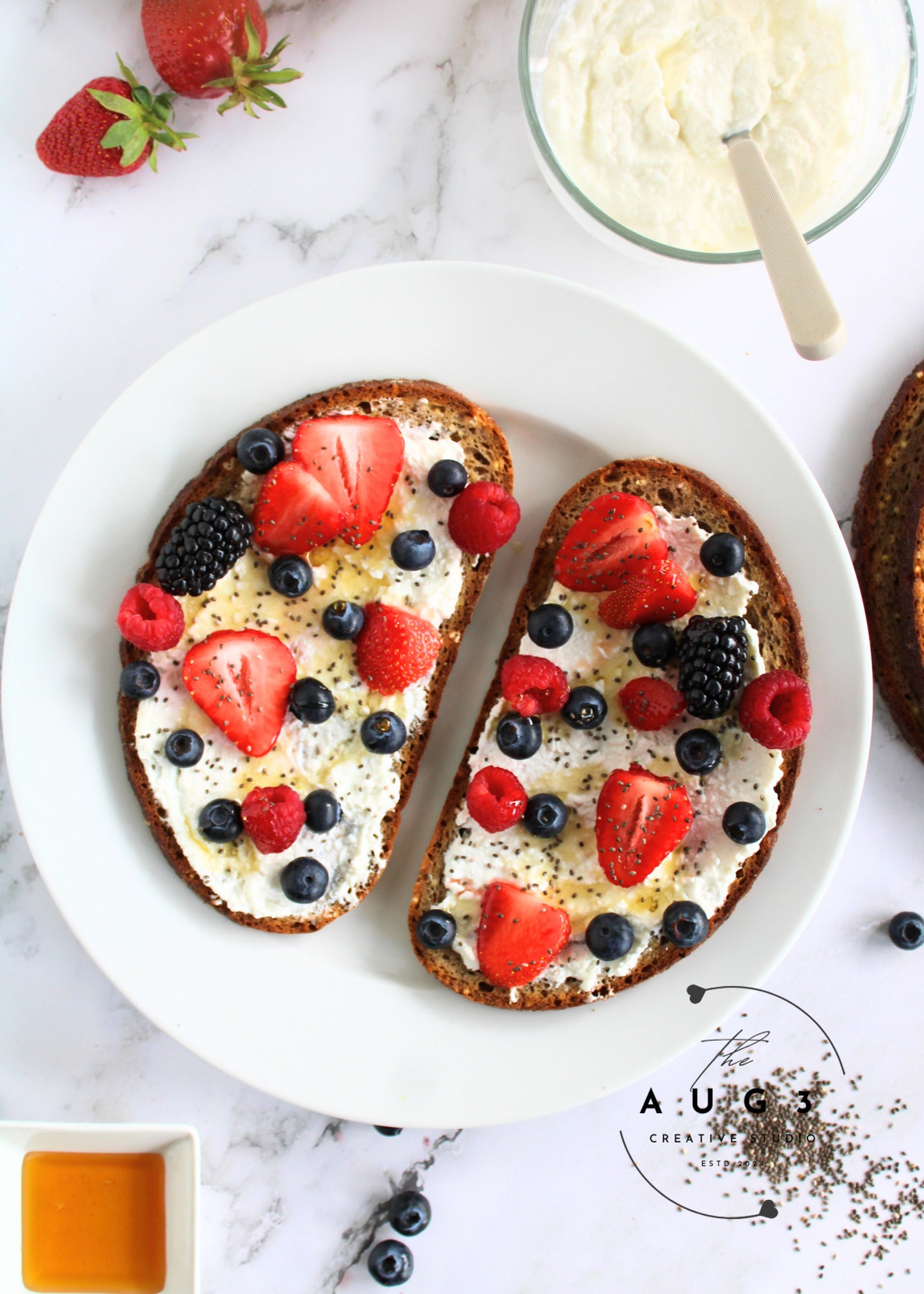 Whipped Cottage Cheese Toast- Sweet & Savory High Protein Recipe