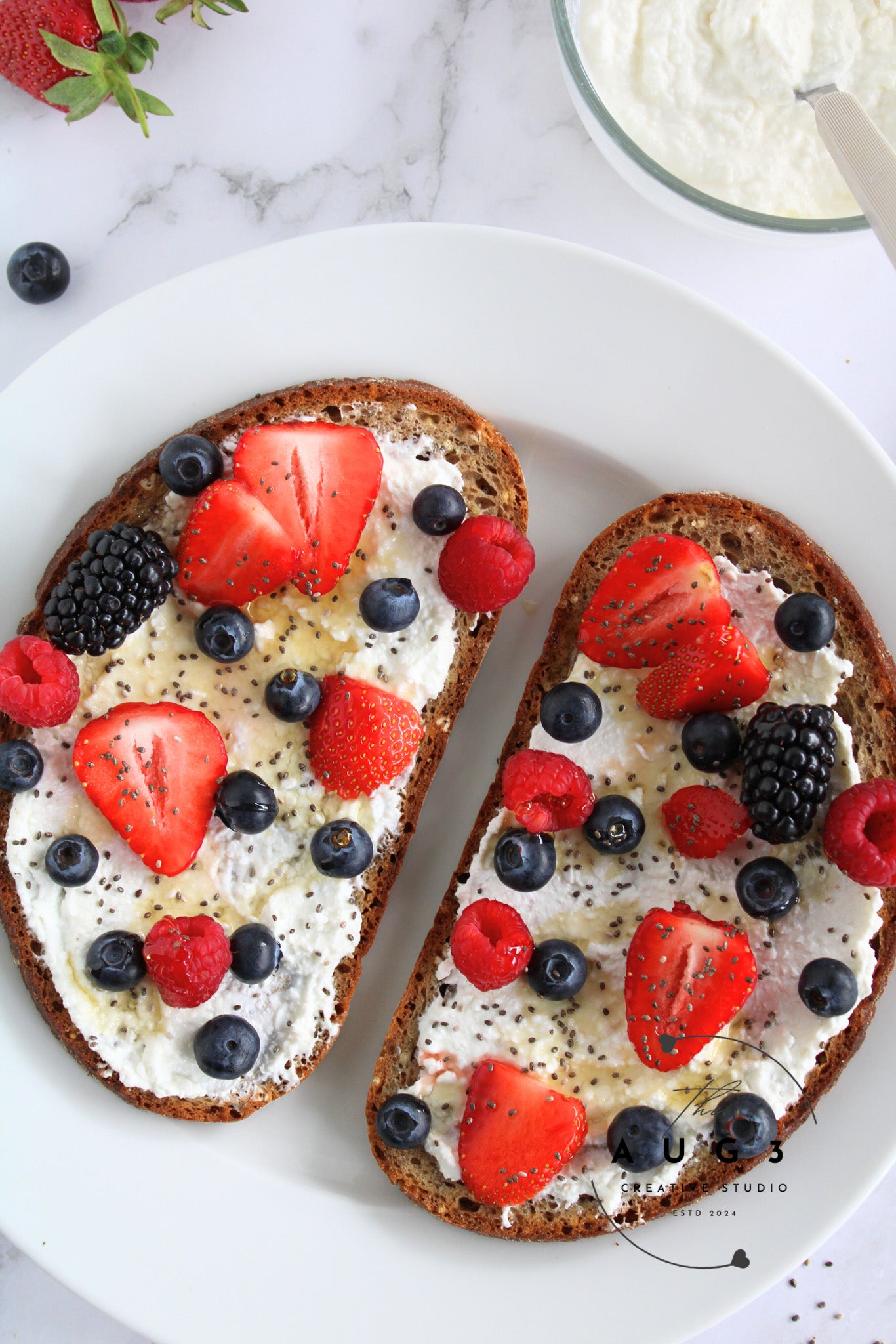 Whipped Cottage Cheese Toast- Sweet & Savory High Protein Recipe