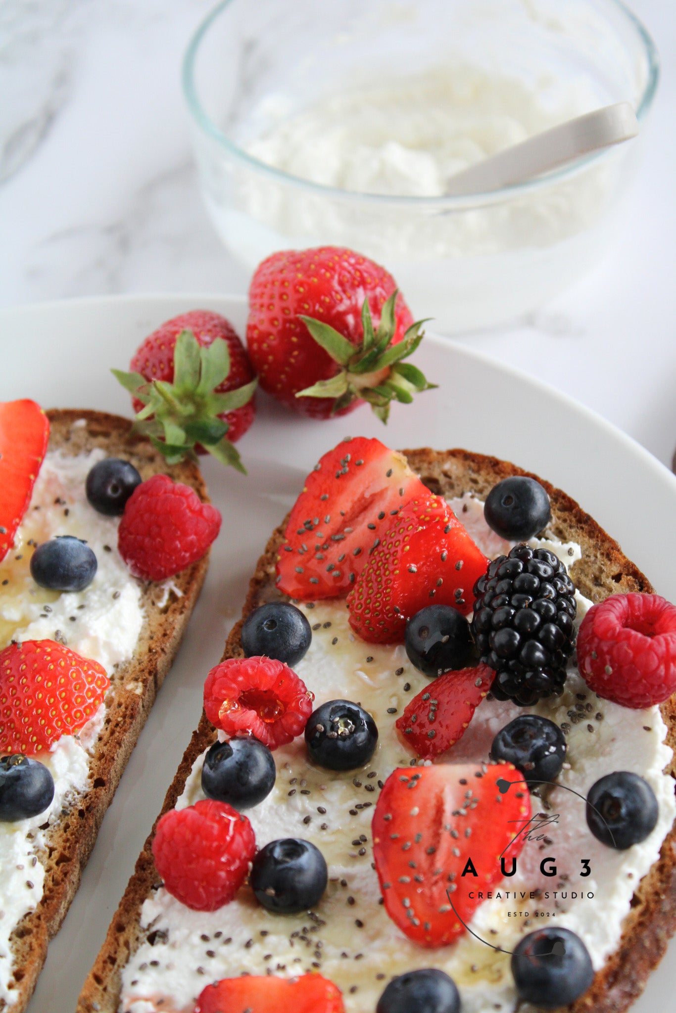 Whipped Cottage Cheese Toast- Sweet & Savory High Protein Recipe