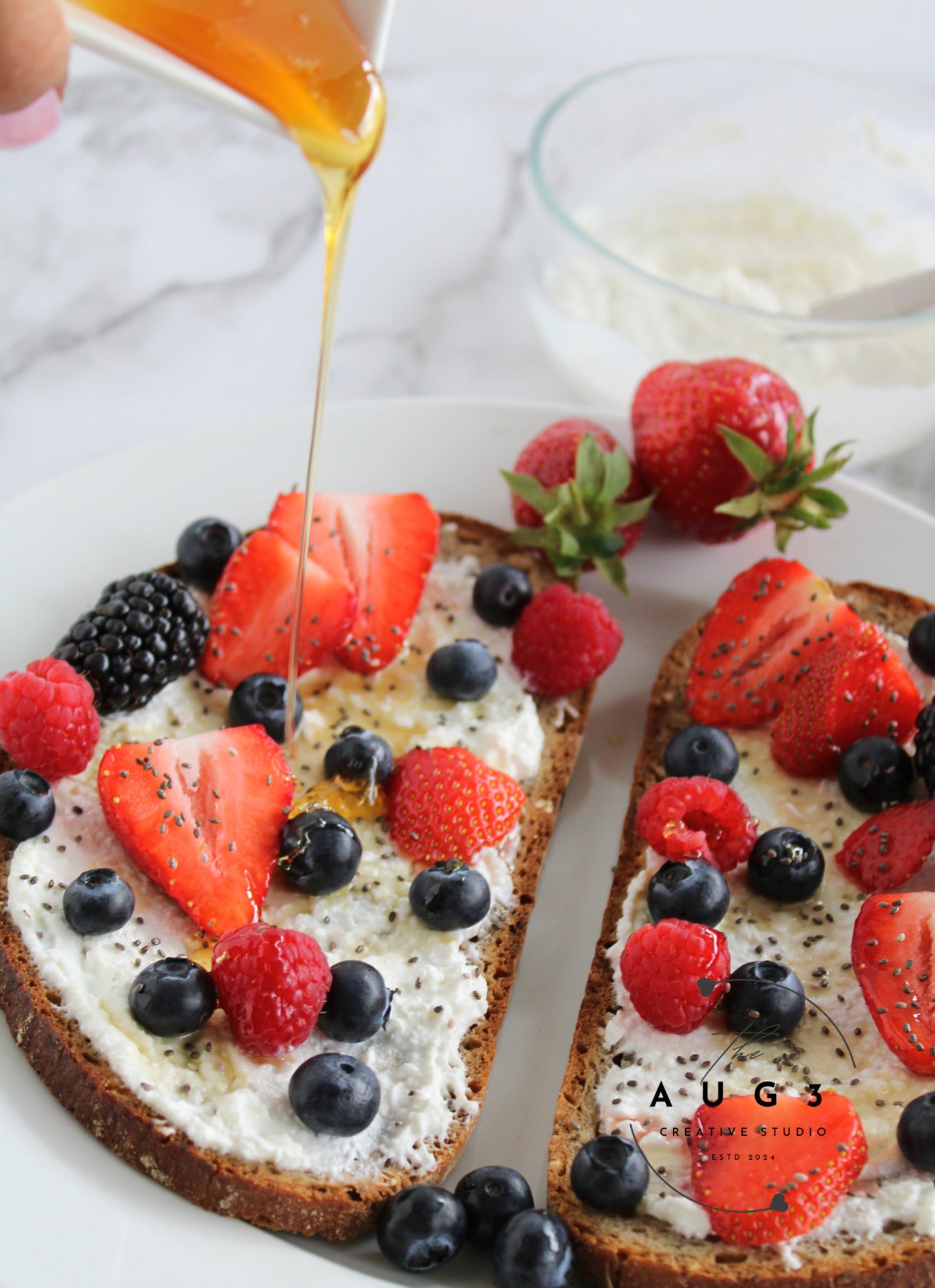 Whipped Cottage Cheese Toast- Sweet & Savory High Protein Recipe