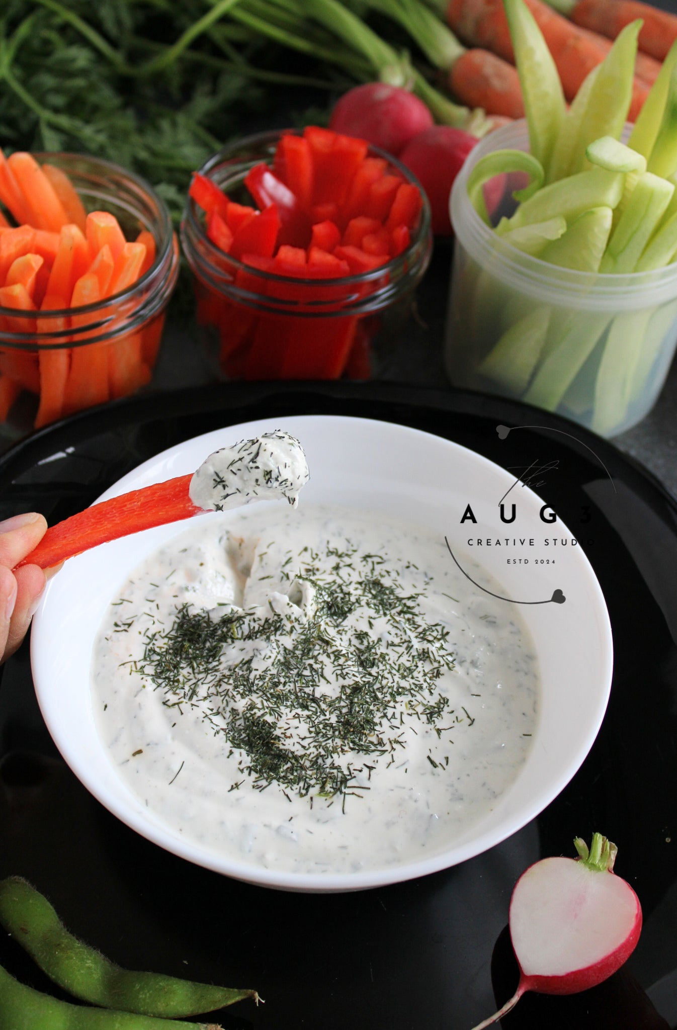 Creamy High-Protein Cottage Cheese Dip: Healthy & Delicious - Set 3 of 3
