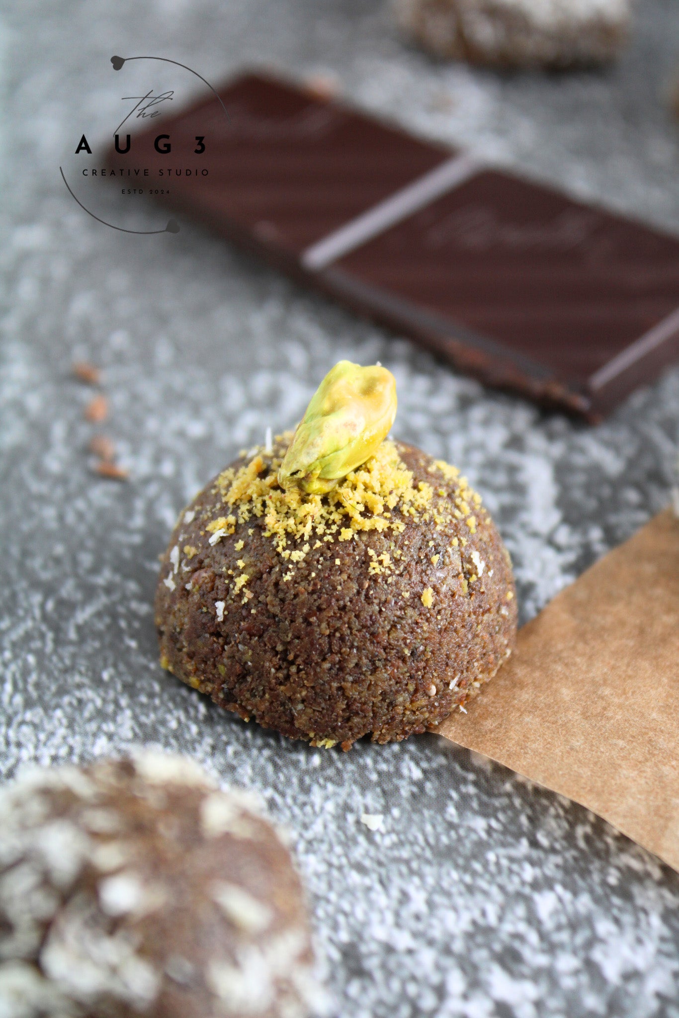 Brain Boost Bliss Balls with Pistachios, Walnuts & Dark Chocolate- Set 3 of 3