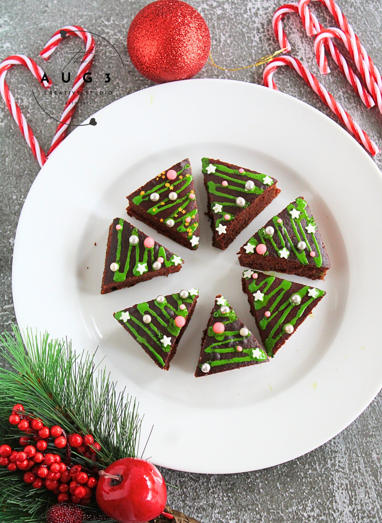 Christmas Tree Date Brownies- Set 1 of 3