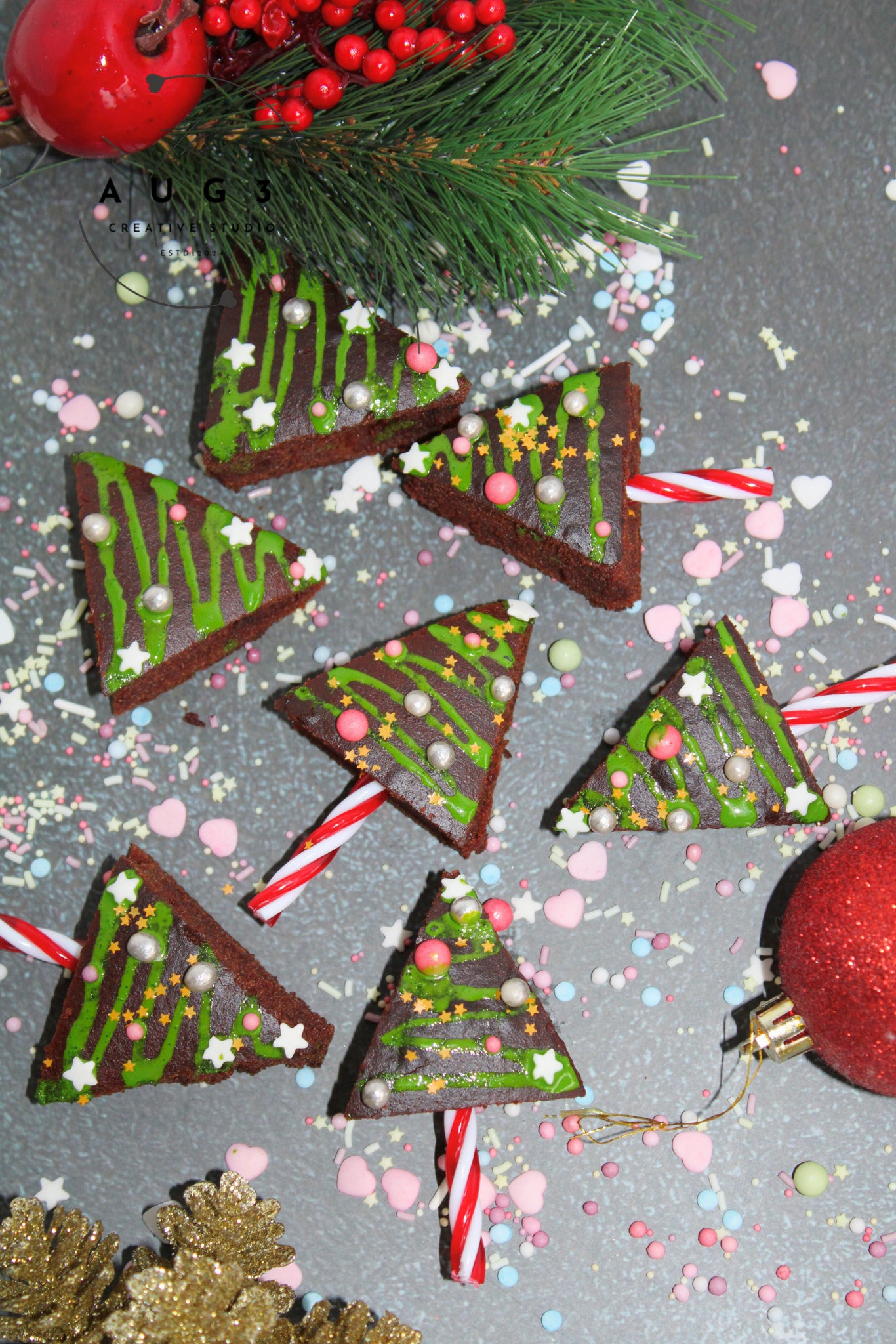 Christmas Tree Date Brownies- Set 3 of 3