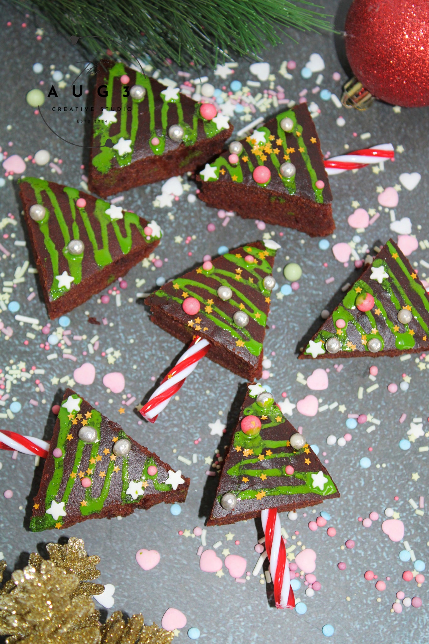 Christmas Tree Date Brownies- Set 3 of 3