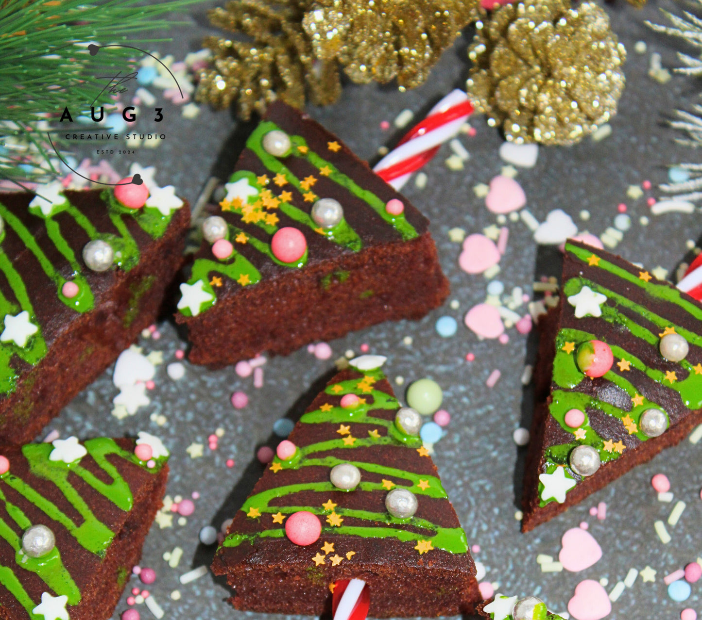 Christmas Tree Date Brownies- Set 3 of 3