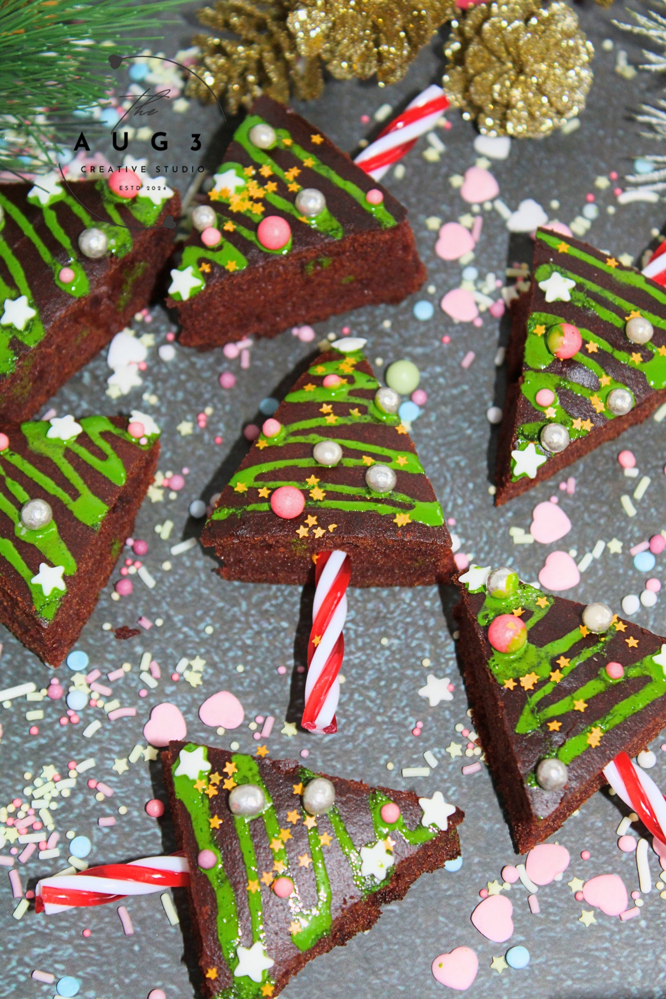 Christmas Tree Date Brownies- Set 3 of 3