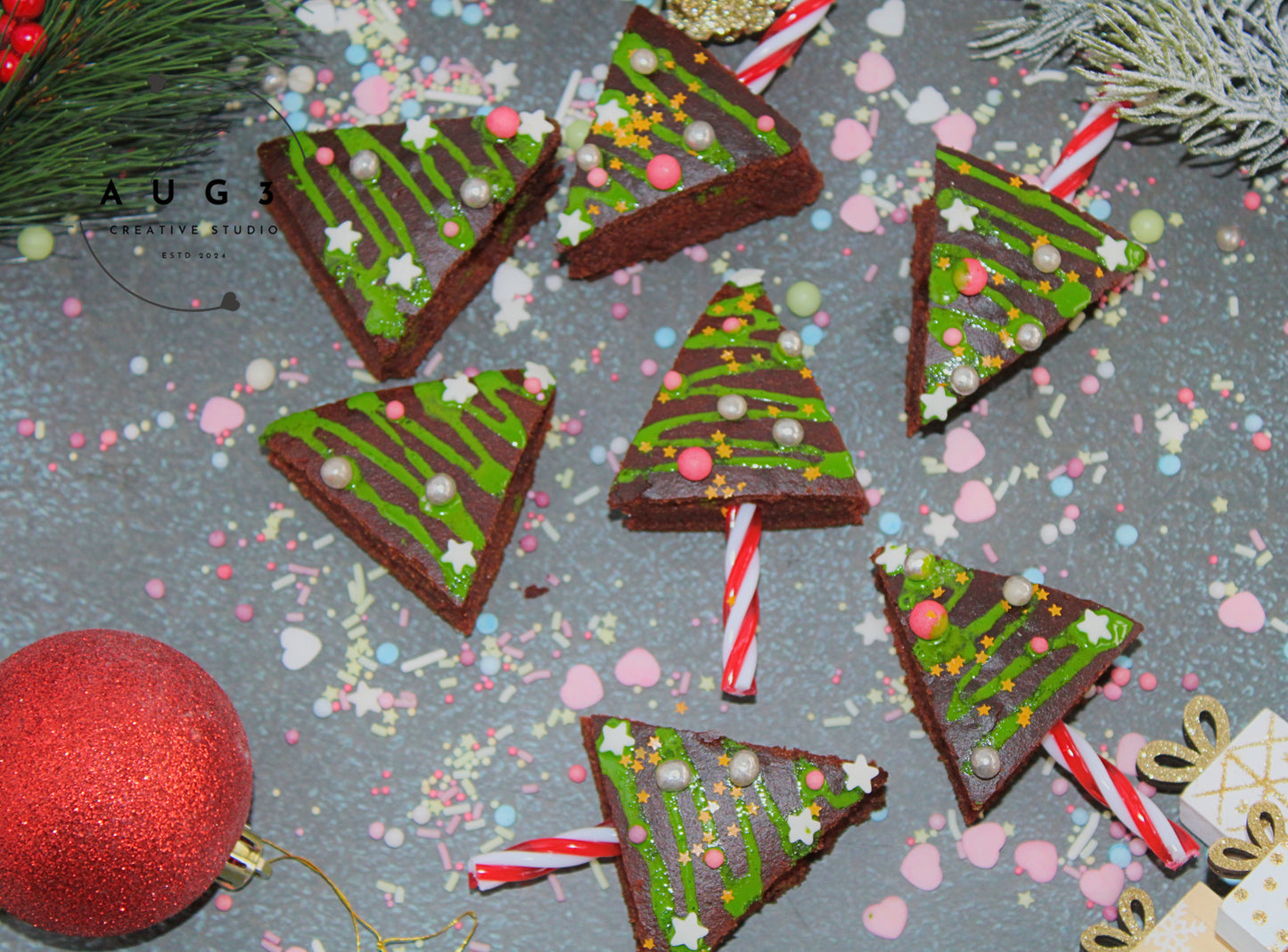 Christmas Tree Date Brownies- Set 3 of 3