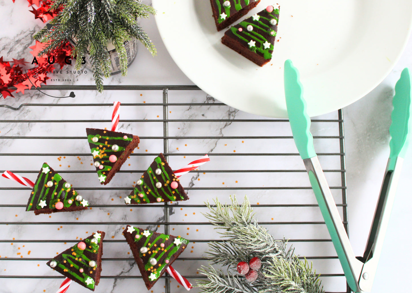 Christmas Tree Date Brownies- Set 2 of 3