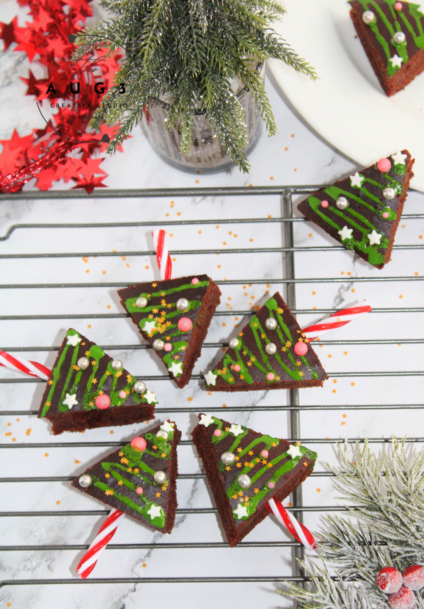 Christmas Tree Date Brownies- Set 2 of 3