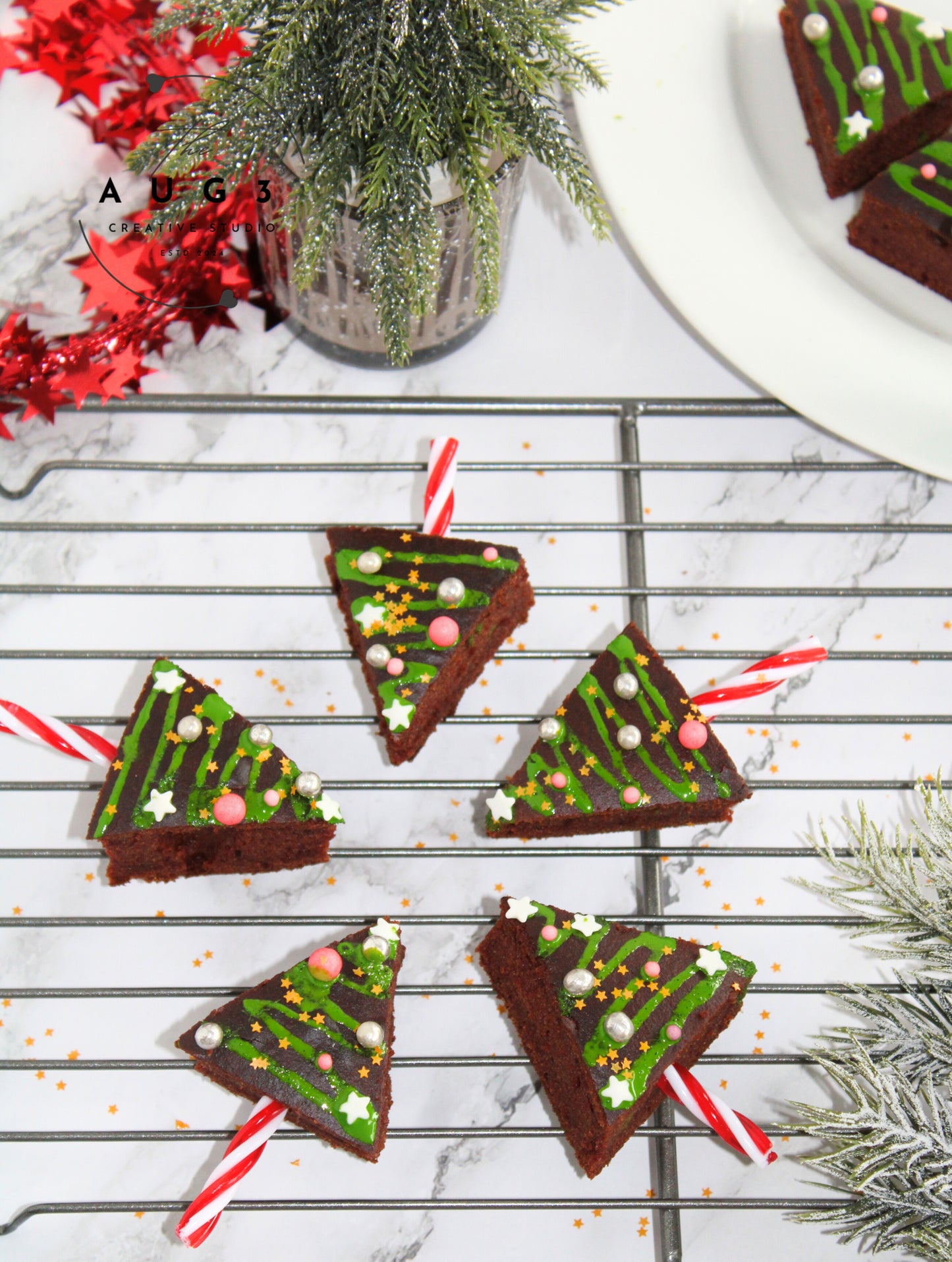 Christmas Tree Date Brownies- Set 2 of 3