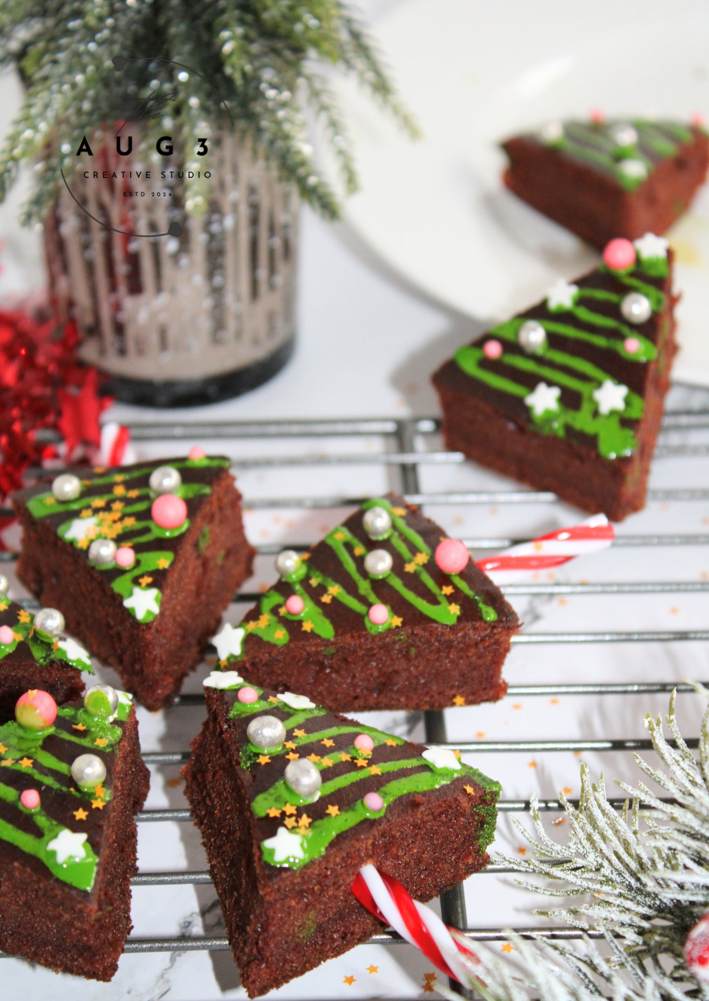 Christmas Tree Date Brownies- Set 2 of 3