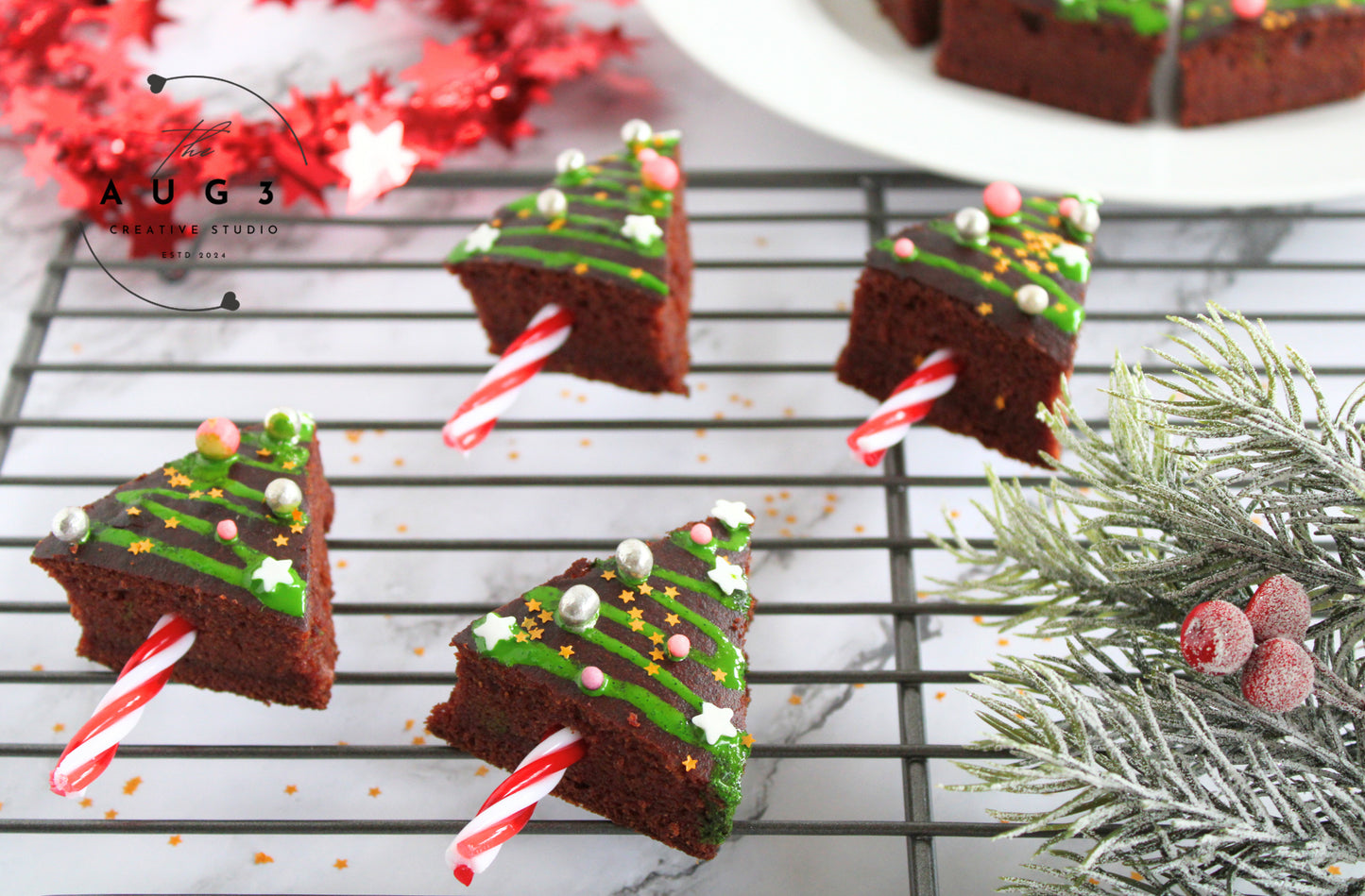 Christmas Tree Date Brownies- Set 2 of 3