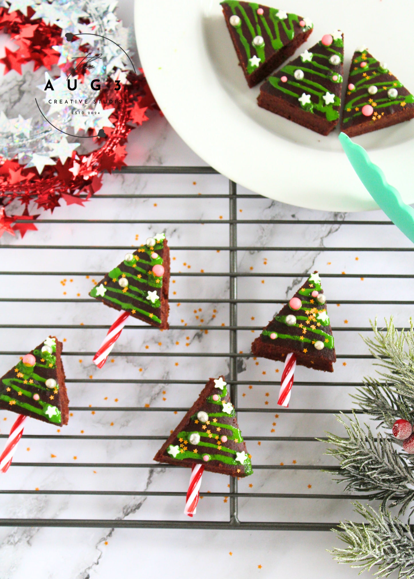 Christmas Tree Date Brownies- Set 2 of 3