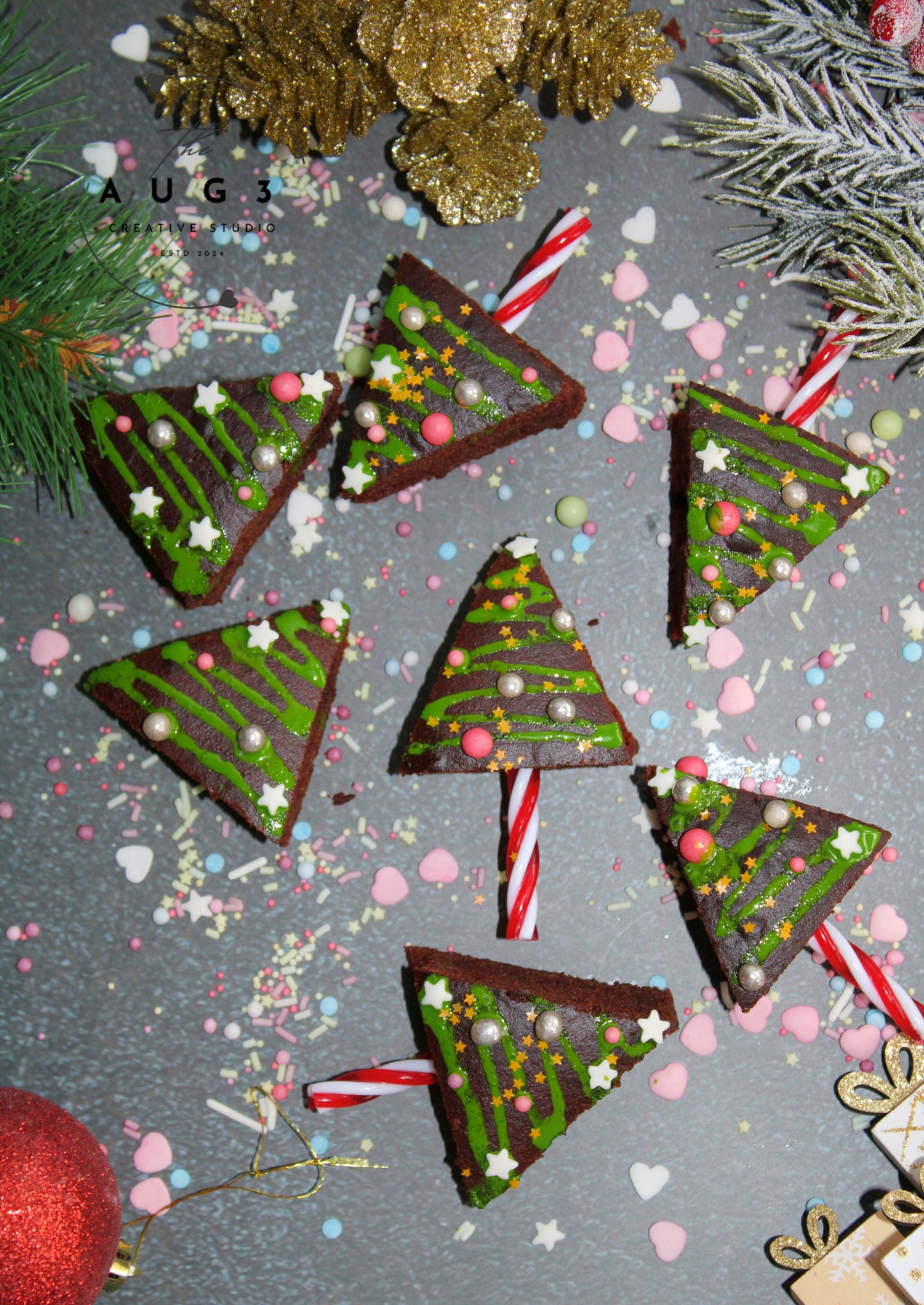 Christmas Tree Date Brownies- Set 3 of 3