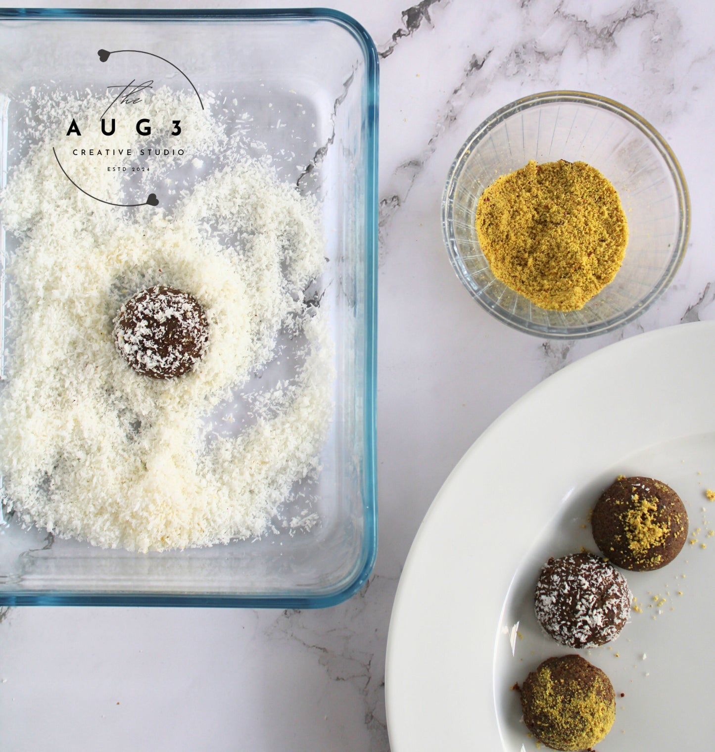 Brain Boost Bliss Balls with Pistachios, Walnuts & Dark Chocolate- Set 1 of 3