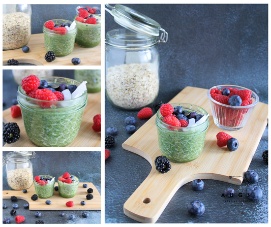 No-Bake Matcha Chia Pudding- Set 2 of 3