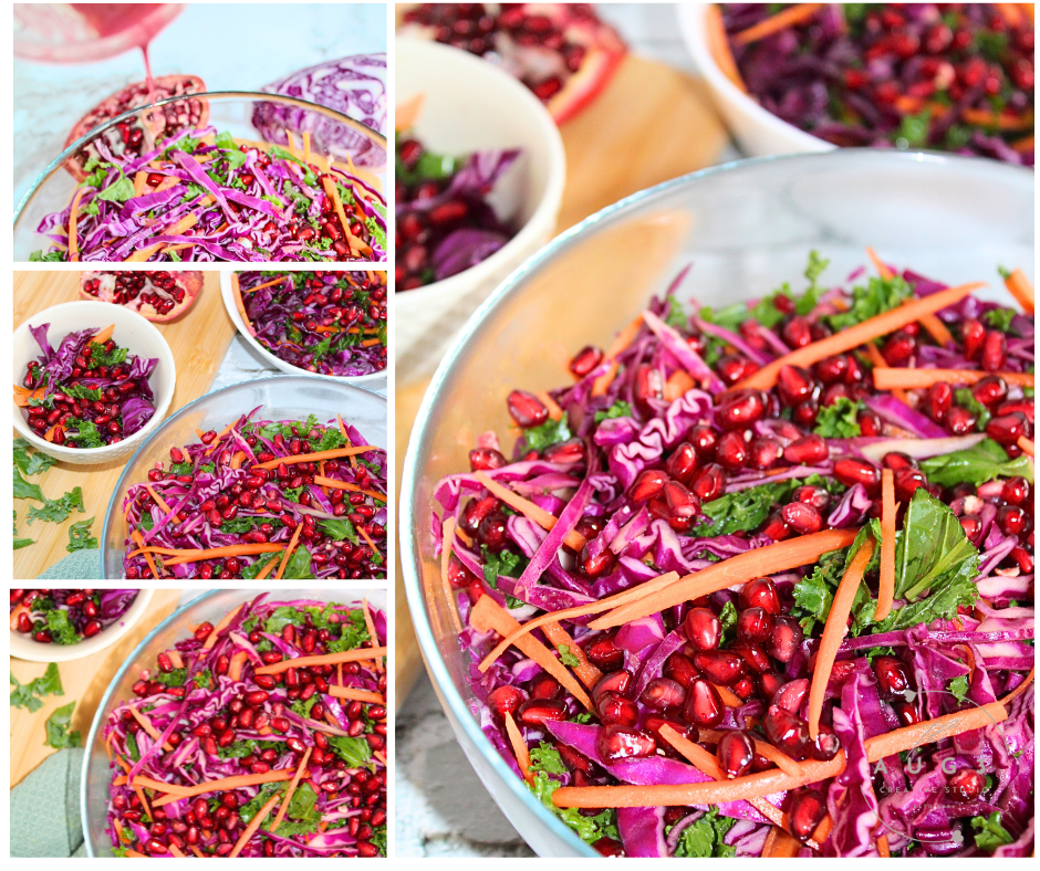 Winter salad with Kale and Red Cabbage- Set 1 of 3